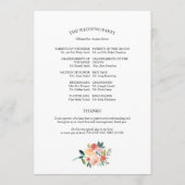 Wir machen Florales Aquarell-Hochzeitsprogramm Programm (Rückseite)