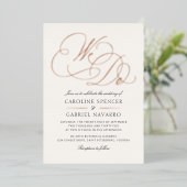 Wir machen formale Kalligrafie-Script-Hochzeit Folieneinladung (Stehend vorne)