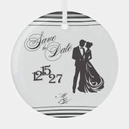Wir machen formell Save the Date Ornament Aus Glas
