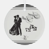 Wir machen formell Save the Date Ornament Aus Glas (Rückseite)