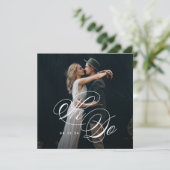 Wir machen Foto Hochzeit Einladung - Platz (Stehend Vorderseite)