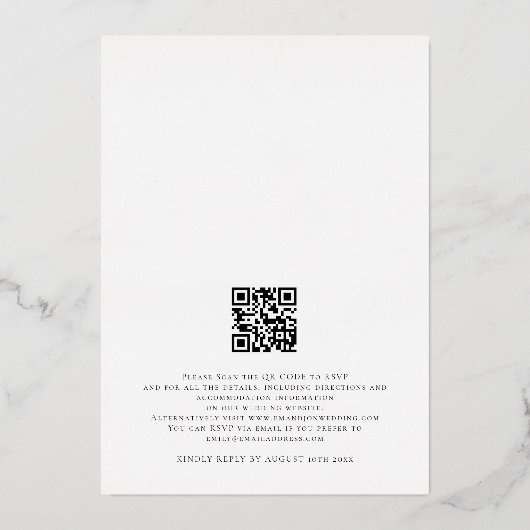 Wir machen Foto Script Overlay QR Code Hochfahren  Folieneinladung (Rückseite)
