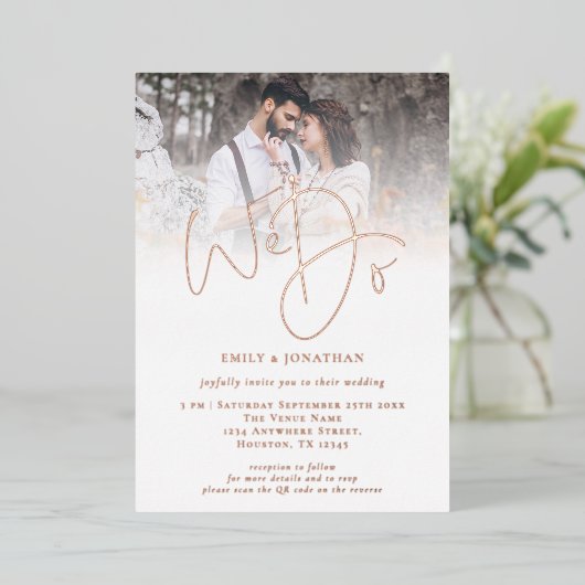 Wir machen Foto Script Overlay QR Code Hochfahren  Folieneinladung (Stehend vorne)