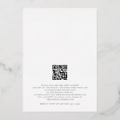 Wir machen Foto-Script-Overlay-QR-Code-Hochzeit Ec Folieneinladung (Rückseite)