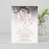Wir machen Foto-Script-Overlay-QR-Code-Hochzeit Ec Folieneinladung (Stehend vorne)