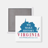 Wir machen Geschichte Virginia Magnet (Vorderseite/Rückseite)
