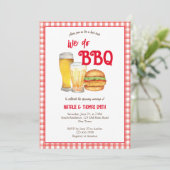Wir machen GRILLEN Barbecue Brautparty Dusche Einladung (Stehend Vorderseite)