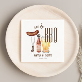 Wir machen GRILLEN Barbecue Paare Dusche nach Maß Serviette