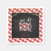 Wir machen GRILLEN Paper Napkin - Gingham - Custom Serviette (Vorderseite)