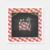 Wir machen GRILLEN Paper Napkin - Gingham Serviette (Vorderseite)