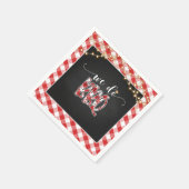 Wir machen GRILLEN Paper Napkin - Gingham Serviette (Ecke)