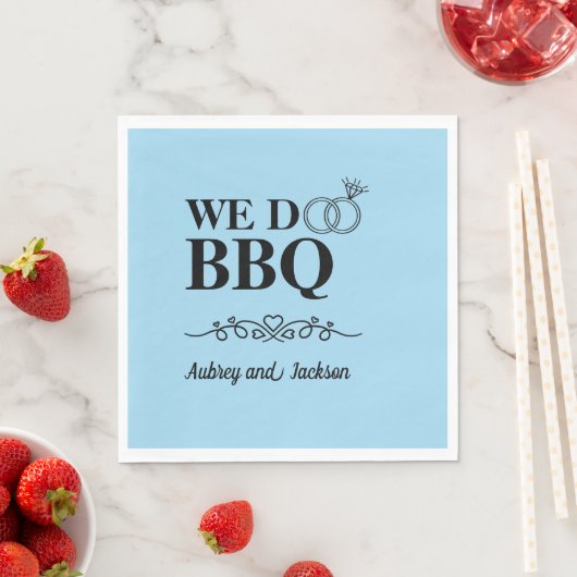 Wir machen GRILLEN Verlobung Serviette (Beispiel)