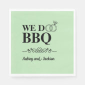 Wir machen GRILLEN Verlobung Serviette (Vorderseite)