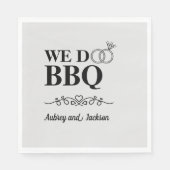 Wir machen GRILLEN Verlobung Serviette (Vorderseite)