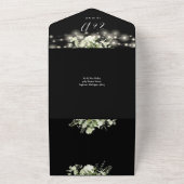 Wir machen Grün String-Lichter QR-Code-Hochzeit All In One Einladung (Außenbereich)