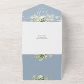 Wir machen grüne Lichter QR Code Dusty Blue Weddin All In One Einladung (Außenbereich)