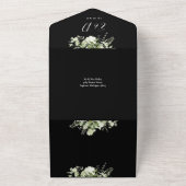 Wir machen grüne QR Code Schwarz-Weiß Hochzeit All In One Einladung (Außenbereich)