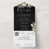 Wir machen Grünen String Lights QR Code Hochzeit All In One Einladung (Innen Boden)