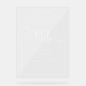 Wir machen handgeschriebene Skripte Moderne Hochze Acrylschild (Vorderseite)