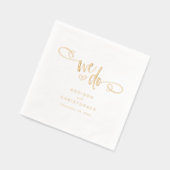 Wir machen handgeschriebene SkriptWedding Gold Servietten Mit Folie (Links)