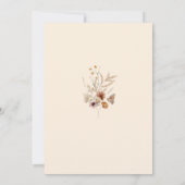 Wir machen Herbst-Boho-Wildblumen Hochzeit Einladung (Rückseite)