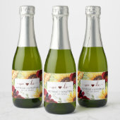 Wir machen Herz-Sonnenblumen-Hochzeitsgetränk-Labe Schaumweinetikett (Flaschen)