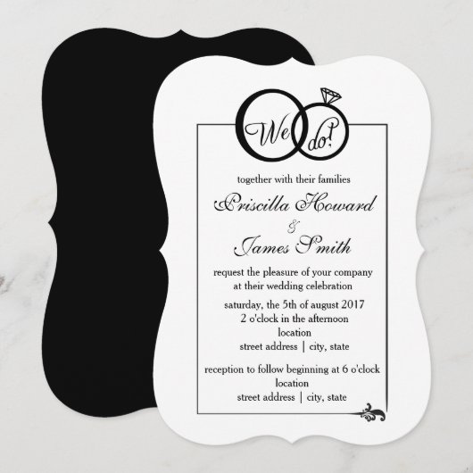 Wir machen Hochzeit Einladung (Vorne/Hinten)