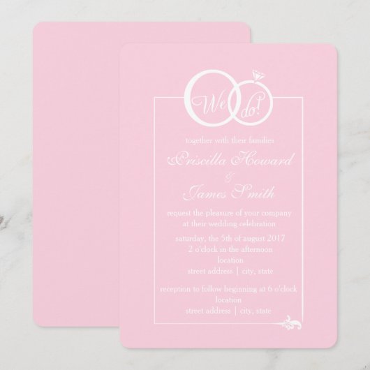 Wir machen Hochzeit Einladung (Vorne/Hinten)