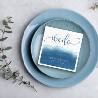 Wir machen Hochzeit mit Blue Watercolor