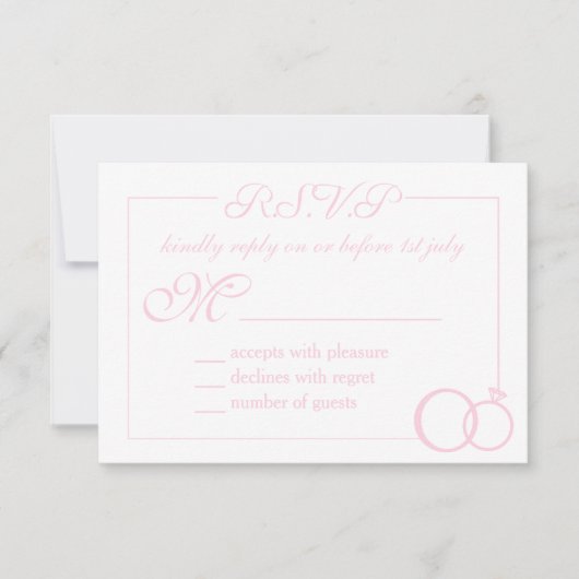 Wir machen Hochzeit RSVP Karte (Vorderseite)