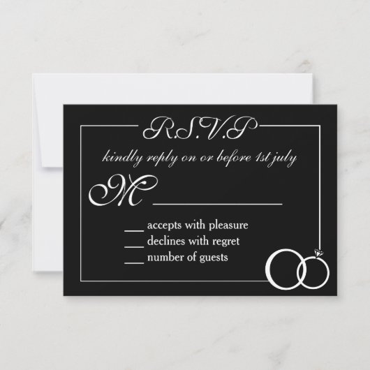 Wir machen Hochzeit RSVP Karte (Vorderseite)