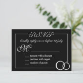 Wir machen Hochzeit RSVP Karte (Stehend Vorderseite)