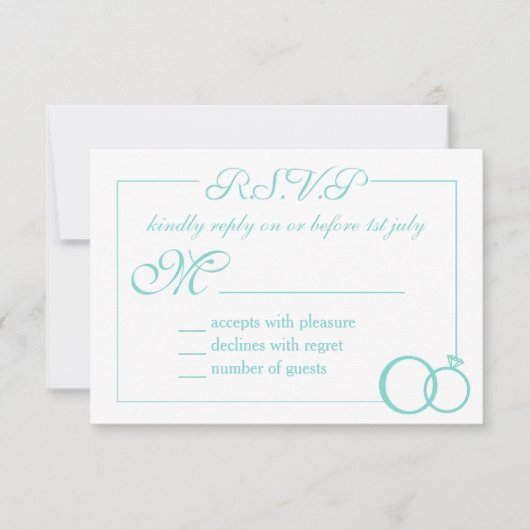 Wir machen Hochzeit RSVP Karte (Vorderseite)