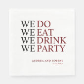 Wir machen Hochzeit Serviette (Vorderseite)