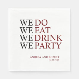 Wir machen Hochzeit Serviette