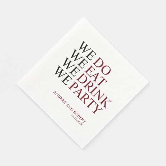 Wir machen Hochzeit Serviette (Ecke)