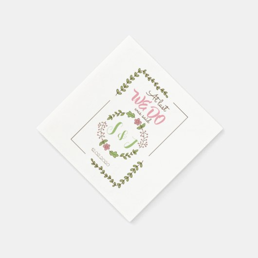 Wir machen Hochzeit Serviette (Ecke)