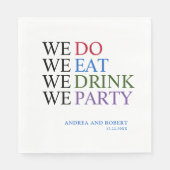 Wir machen Hochzeit Serviette (Vorderseite)