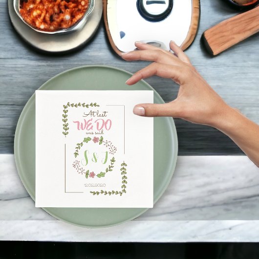 Wir machen Hochzeit Serviette