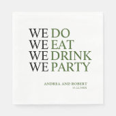 Wir machen Hochzeit Serviette (Vorderseite)