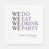 Wir machen Hochzeit Serviette (Vorderseite)