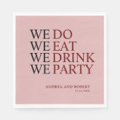 Wir machen Hochzeit Serviette (Vorderseite)