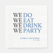 Wir machen Hochzeit Serviette (Vorderseite)