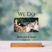 Wir machen Hochzeit Verlobung Haustier Name Foto D Acrylschild (Neutral)