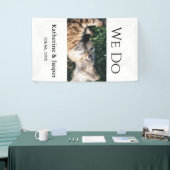 Wir machen Hochzeit Verlobung Haustier Name Foto D Banner (Messeveranstaltung)