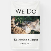 Wir machen Hochzeit Verlobung Haustier Name Foto D Banner (Vertikal)
