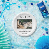 Wir machen Hochzeit Verlobung Haustier Name Foto D Pappteller (Party)