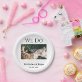 Wir machen Hochzeit Verlobung Haustier Name Foto D Pappteller (Party)