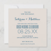 Wir machen Hochzeiten am Strand Einladung (Rückseite)