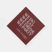 Wir machen Hochzeitscocktail Serviette (Ecke)